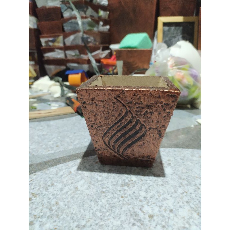 pot kayu ukurana 10cm- pot bunga- vas bunga- pot unik