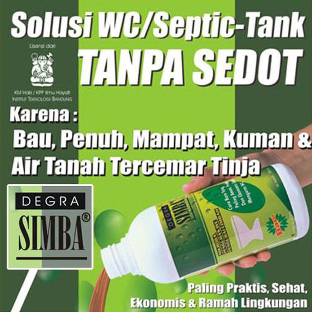 Simba Degra Cairan Pembersih Septictank Solusi Murah - Septic Tank & Mudah Untuk Wc Mampet