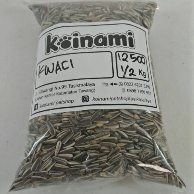 KUACI 500gr / sunflower seed / makanan burung hamster / biji bunga matahari