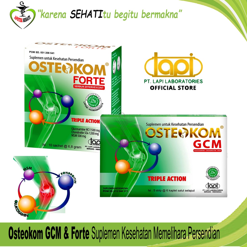 Osteokom Suplemen Sendi Memelihara Tulang Persendian Osteocom GCM