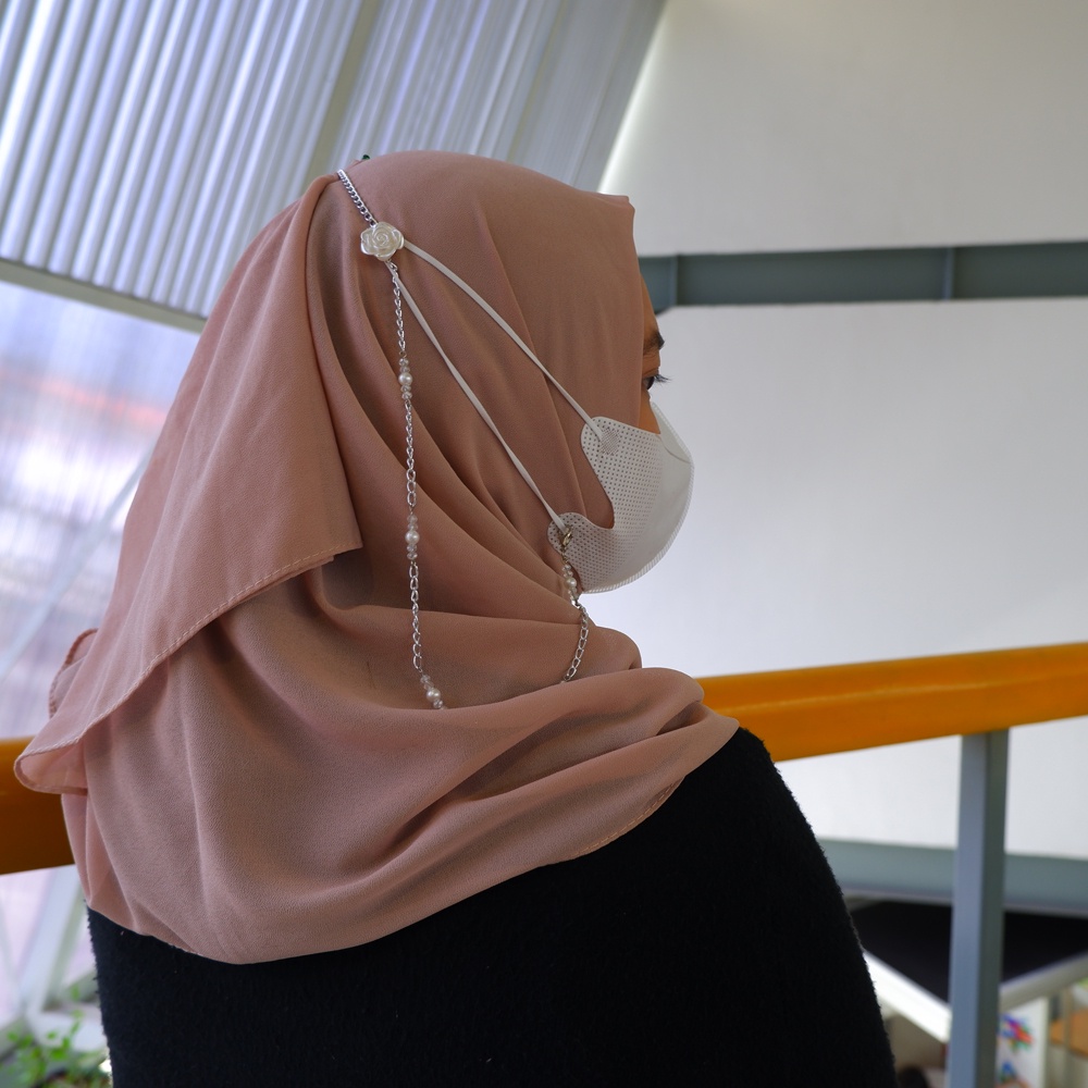 Strap Masker Hijab 2 in 1 Rantai Kalung dan Konektor Canina Series