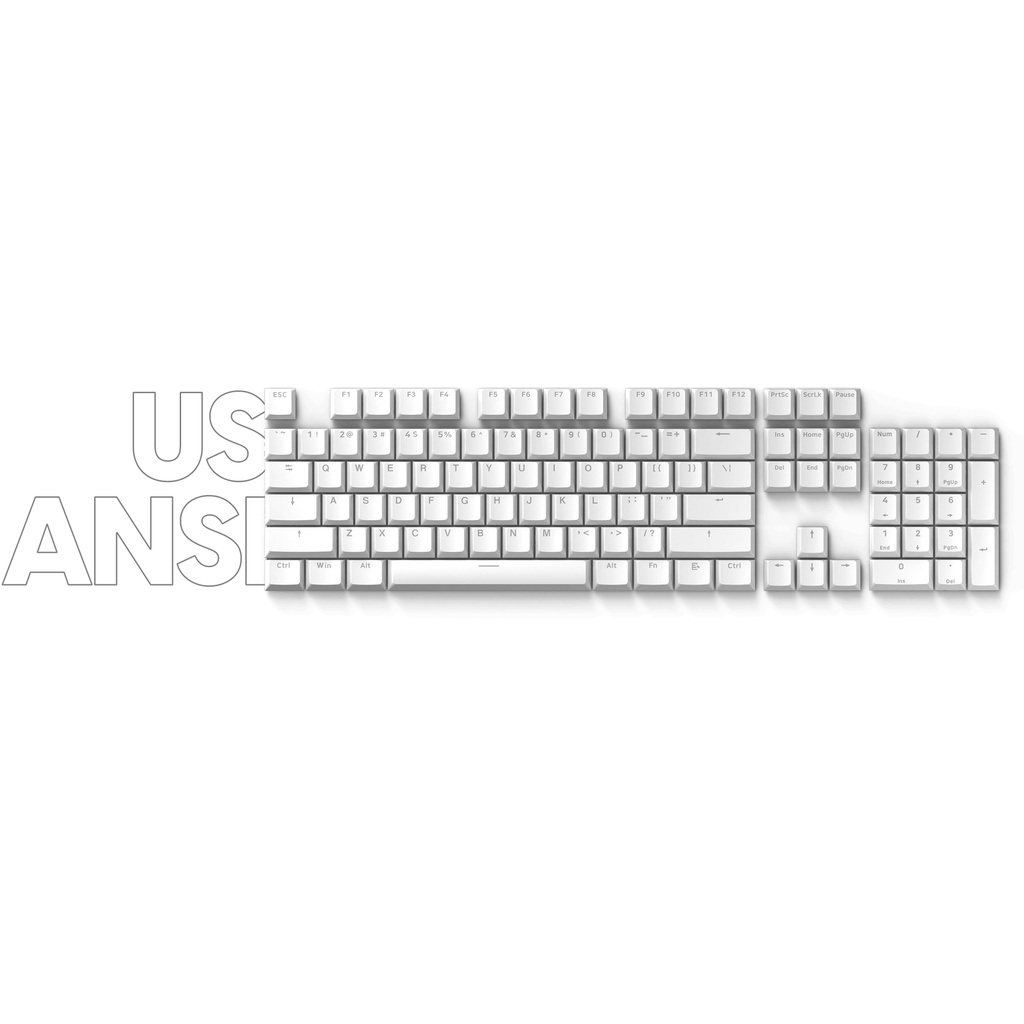 Pulsar Low Profile US ANSI PBT Doubleshot Keycaps 104 Set