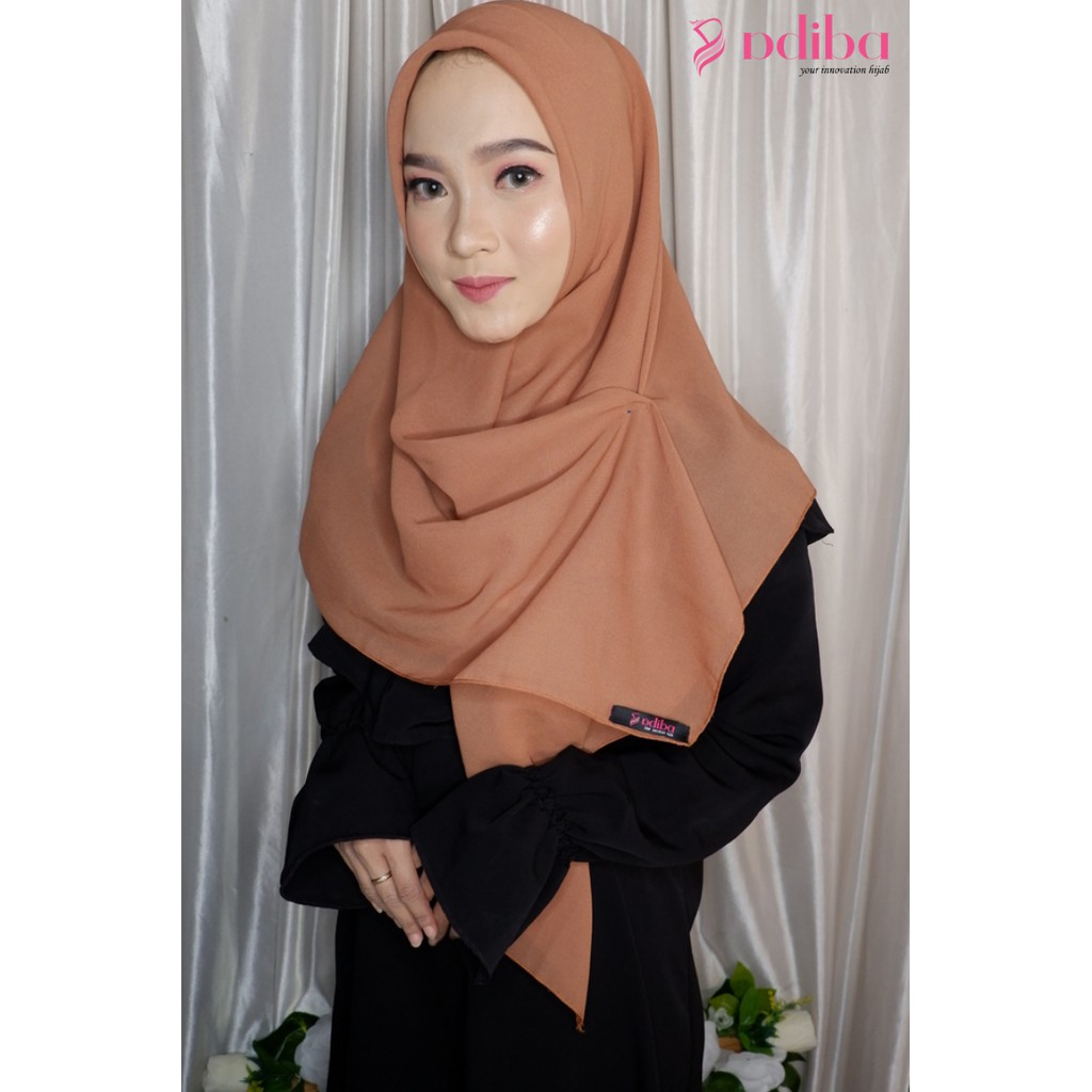 Hijab Segiempat Murah Hijab Syari Hijab Warna Mocca Adiba
