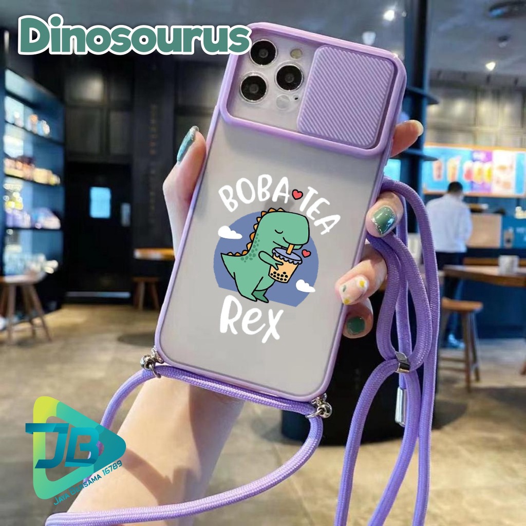 SOFTCASE SLINGCASE SLIDE PELINDUNG KAMERA DINOSAURUS SAMSUNG OPPO VIVO REALME IPHONE XIAOMI ALL TYPE JB4945