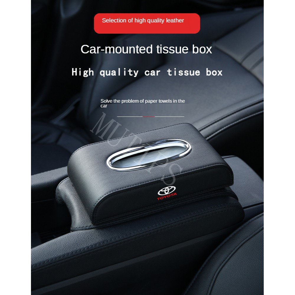 Kotak Tisu Bahan Kulit Kualitas Tinggi Untuk Mobil Toyota Razie Yaris Wish Innova Calya Corolla Cross Avanza Rush Kijiang