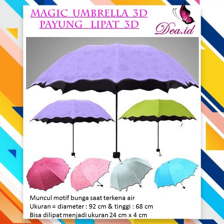 Jual Murah Payung 3d Magic Flower / Payung Umbrella Ajaib Keluar Motif Jika Basah - Payung Lipat 7WyOnr6sQgRJYw