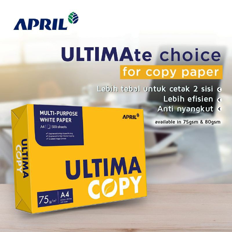 

ULTIMA COPY PAPER 77 A4 75gsm 500Sheet/COPY PAPER TERGANTUNG TERSEDIA DI STOK DI RUMAH