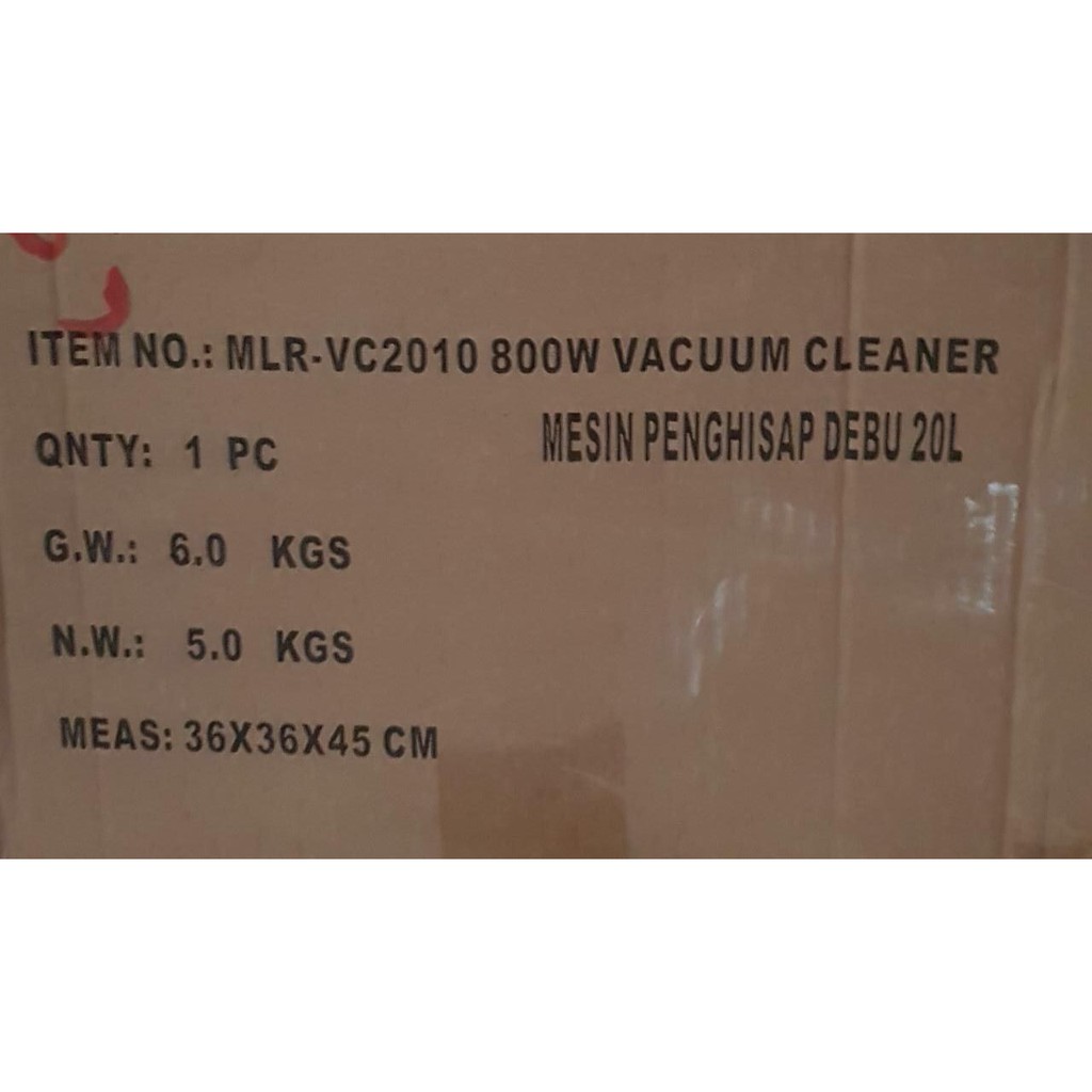 Mesin Vacum Cleaner  Sedot Debu Vacuum 20 liter MOLLAR