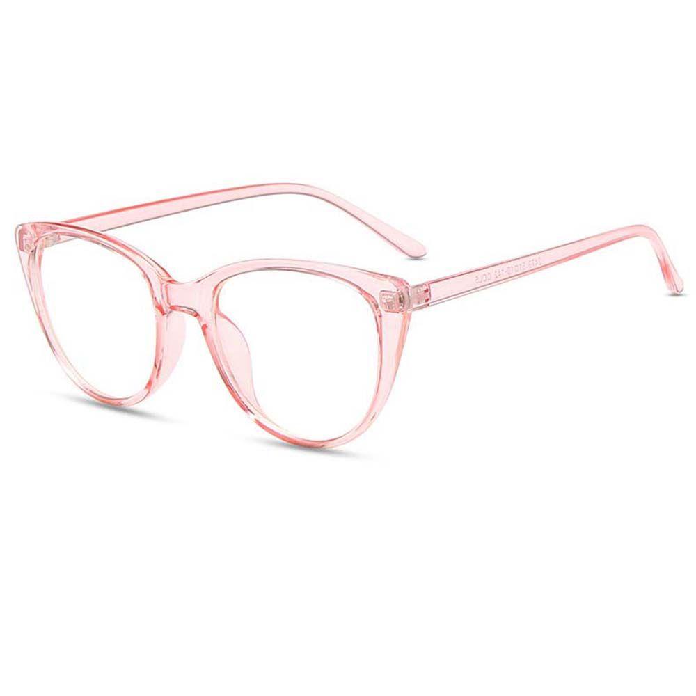 MXBEAUTY Cat Eye Glasses Sexy Elegant Flat Mirror Leopard Print Fashion Eyewear Black Fake Glasses