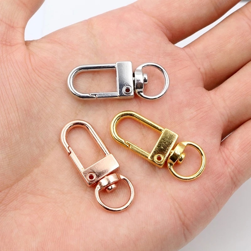 10 Pcs Gantungan Kunci 3 Titik Bahan Zinc Alloy Untuk Aksesoris Tas