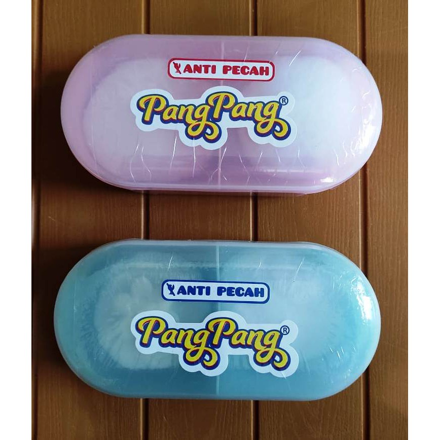 Tempat Bedak Bayi Double Anti Pecah Bonus 2 Puff Bedak Pang Pang