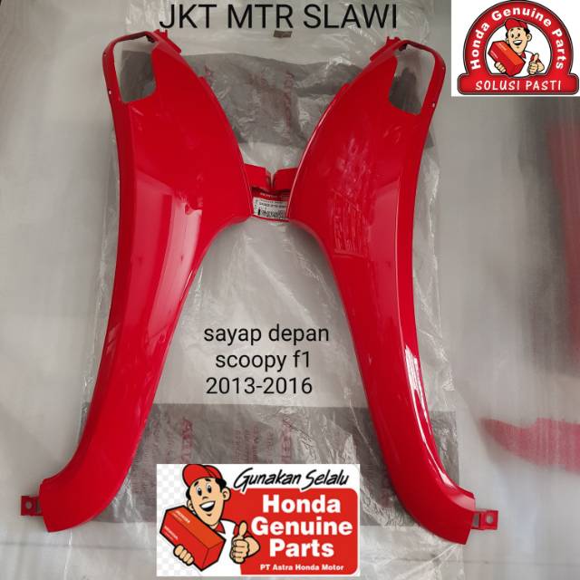 Sayap motor scoopy tahun 2014 - 2016 warna merah HARGA SATUAN ori Honda AHM