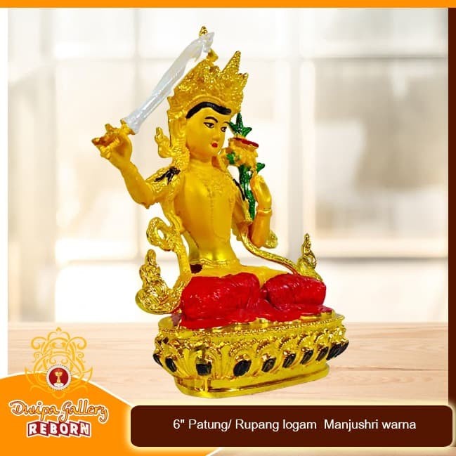6&quot; Patung/ Rupang logam Manjushri warna