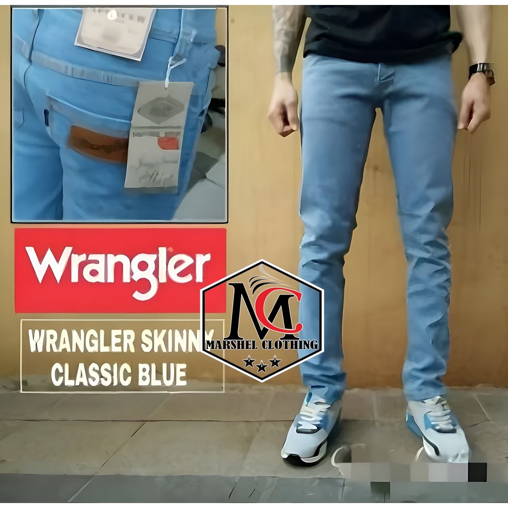 RCL - Celana Jeans Pensil Garmen Skiny Wrangl3r - Celana Jeans Pria Skinny (Slim Fit/Model Pensil) S.M.L.XL 27 s/d 34 / Celana Jeans Pria Skinny (Slim Fit/Model Pensil) Full Biothink Best Seller