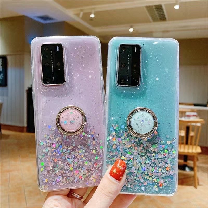 Gliter Case With Oring ALL PHONE TYPES Oppo Reno 2 3 4 5 6 7 8 9 10 7Z Pro A53 A33 A92 A95 A9 A5 2020