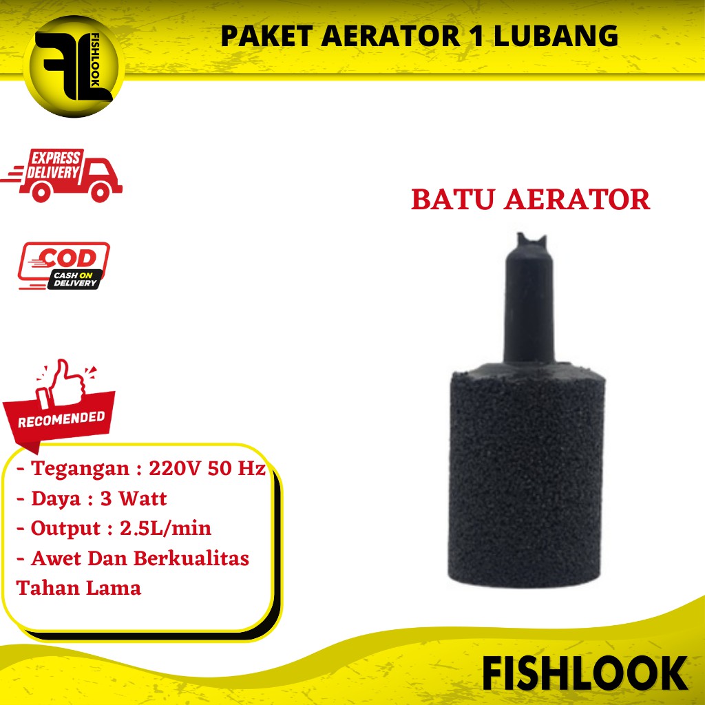 PAKET AERATOR LENGKAP 1 LUBANG mesin gelembung udara aquarium Airator Aquascape Rosston Amara Nikita Star Recent