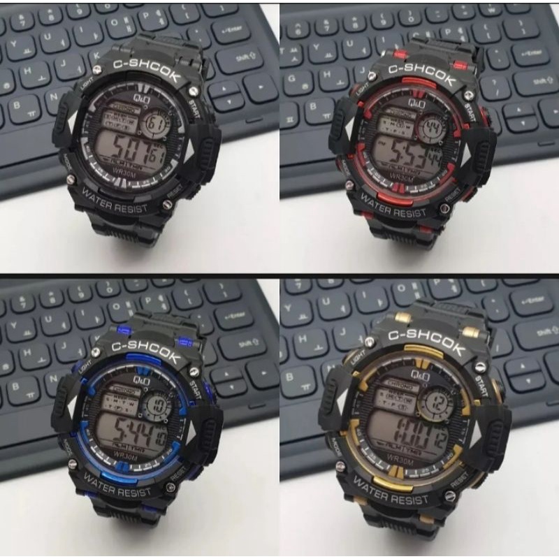 (COD) Jam Tangan Pria Digital Sport C-Shock Tali Karet/Jam Tangan Cowo Digital Tahan Air