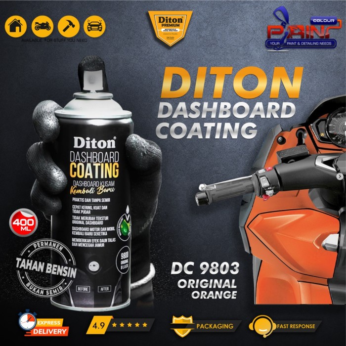 Cat Semprot DITON PREMIUM Dashboard Coating 400 ml - 9803 Orange