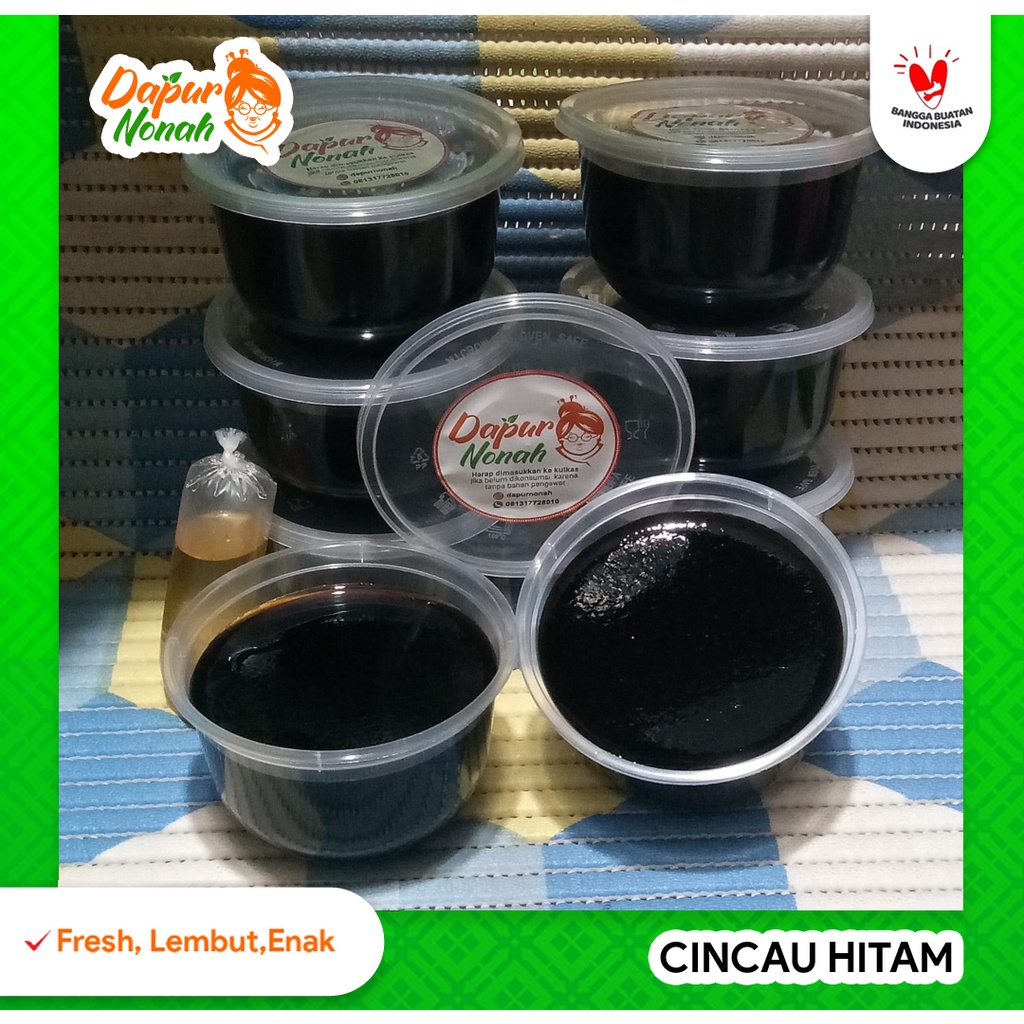 

Cincau Hitam Fresh Tanpa Bahan Pengawet 240 Gram isi 5 pcs - Cincau - Topping Minuman - Minuman Cincau Hitam