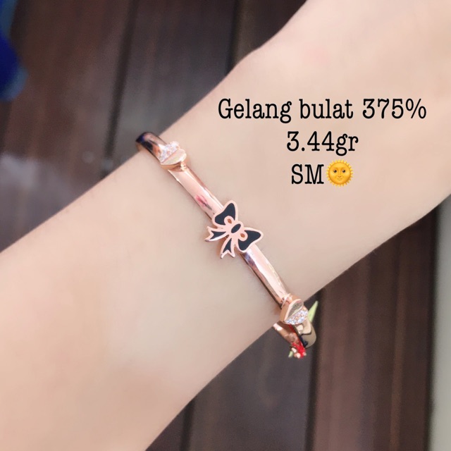 Gelang kaku emas 375%