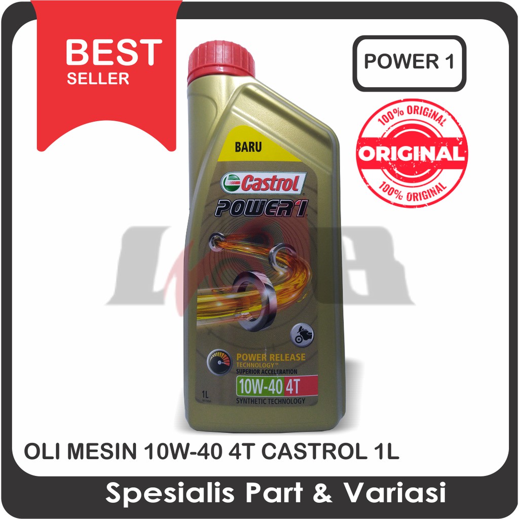 Oli 4T Castrol Power 1 10w40 Motor Sport 1 Liter