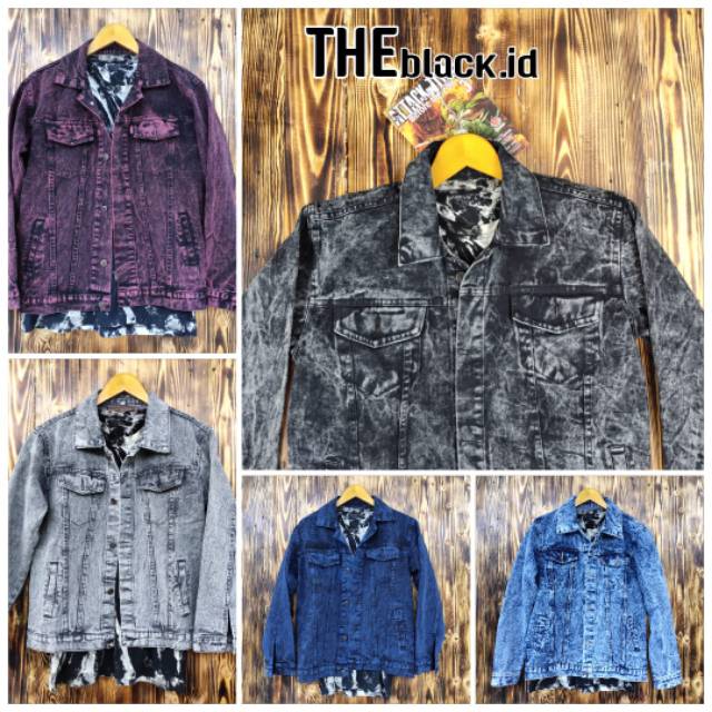 JAKET JEANS PRIA JAKET DENIM MODEL SANDWASH M, L, XL TERMURAH