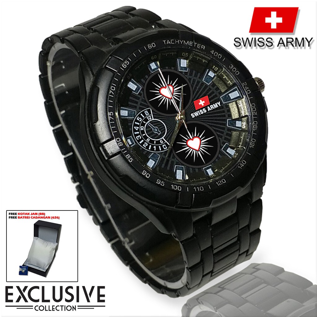 (Istimewa Bossque) Jam LOGO PSHT Rantai Sport (Black Doff)