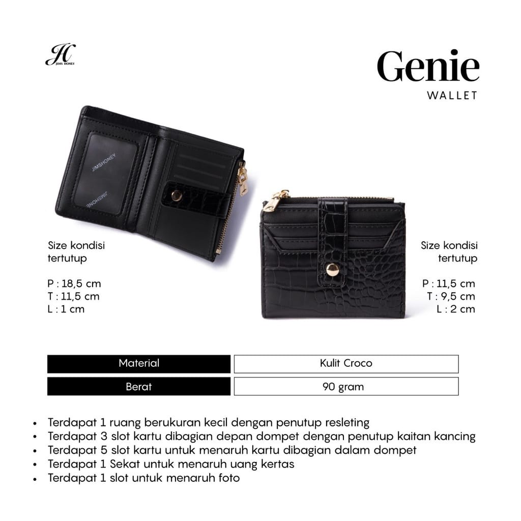 Genie Wallet Jims Honey Dompet Wanita Jims Honey Murah Lucu 100% Original