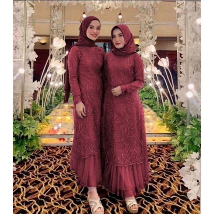 GAMIS GERALDINE / GAMIS MUSLIM WANITA/GAMIS BURKAT TILE PAYET