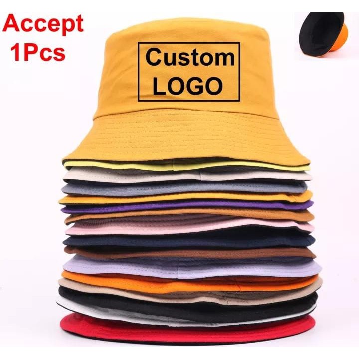 Topi Bucket Premium Polos two tone dua warna