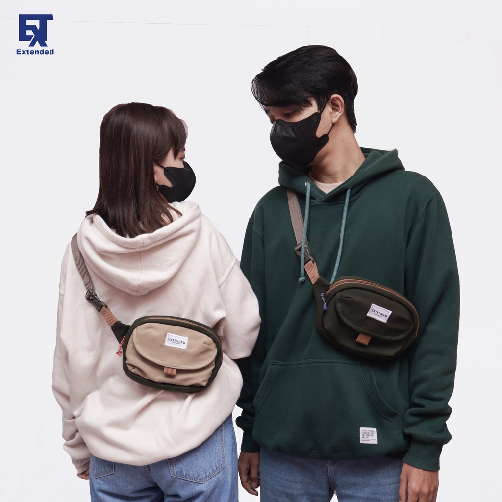 Extended Evaleen Tas Waist Bag Pria Tas Pinggang Wanita Premium