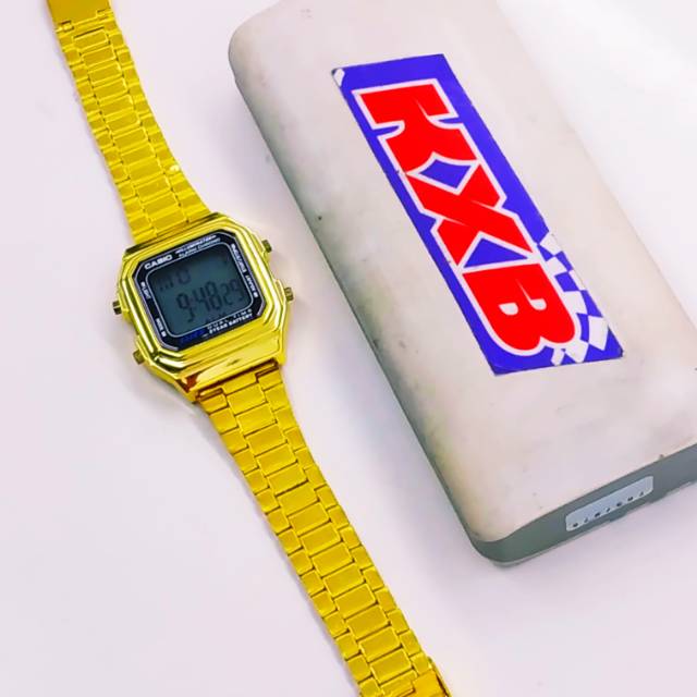 Jam Casio Digital Kotak Model 259 - Gold