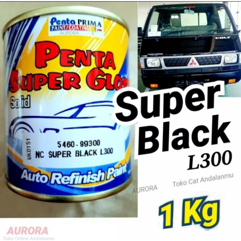 Cat Penta Super Gloss 5460-99300 NC Super Black L300 1 Kg Hitam Super Pekat Duco Duko Otomotif Mobil