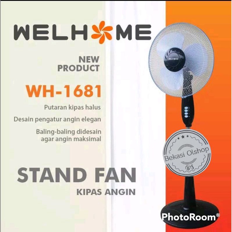 KIPAS ANGIN BERDIRI 16 INCH / STAND FAN 16 INCH WELLHOME 1681