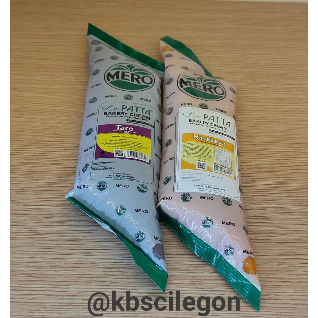 

MERO Le Patta Filling (Isian Roti) Kemasan 1Kg Taro & Sarikaya/Rasakaya