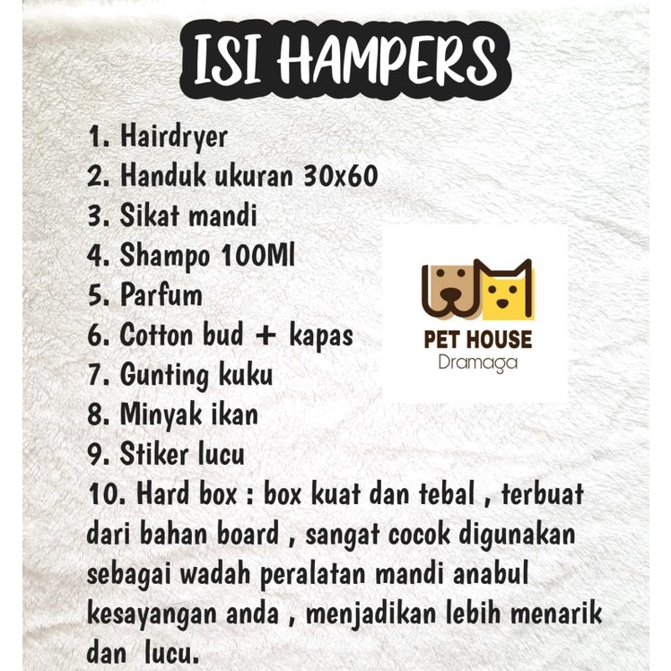 Hampers Grooming Kucing | Gift box | Peralatan Mandi lengkap lucu | hairdryer shampoo sikat handuk parfum petnail dll