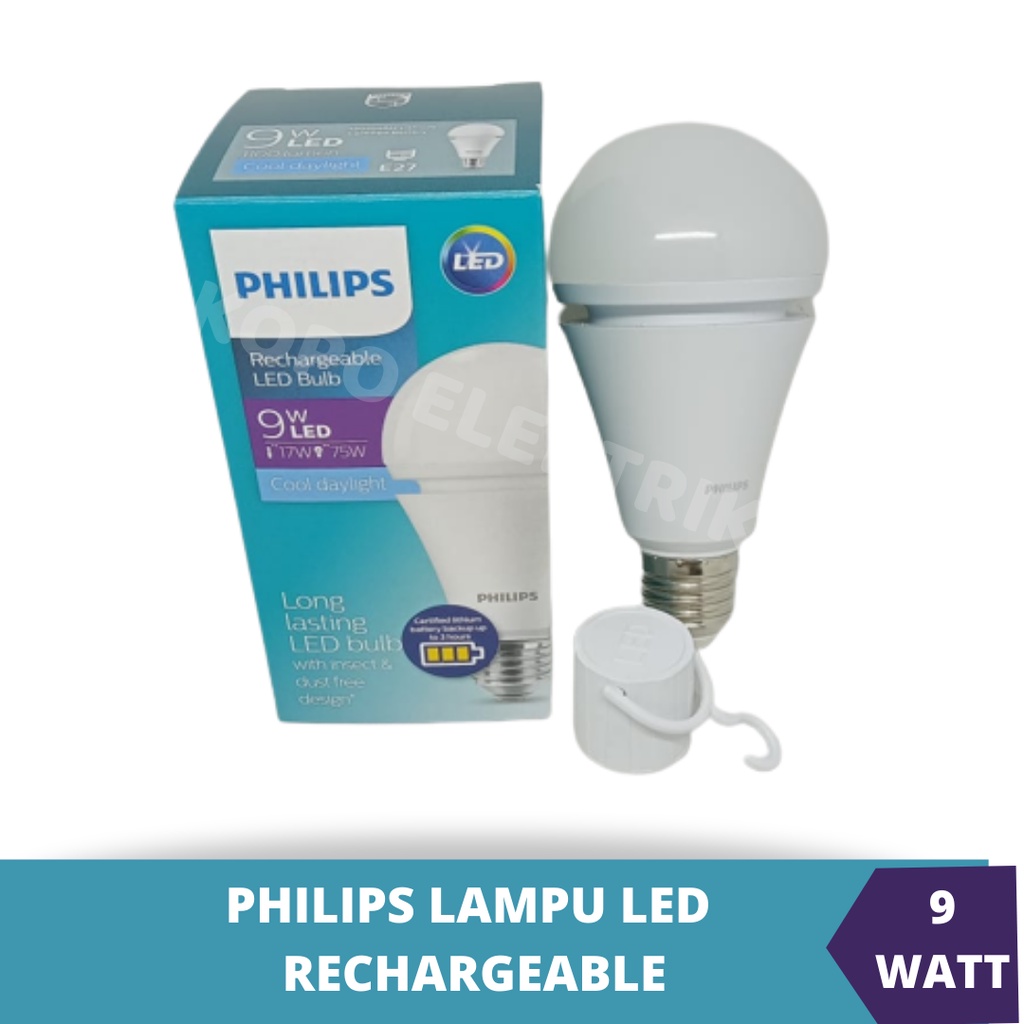 Lampu Emergency Philips 9W Lampu Darurat Putih 9 Watt