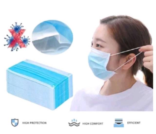 Masker 3 Ply ISI 10 Pcs Disposable Masker 3 Lapis anti Virus Earloop - Masker 3ply Isi10