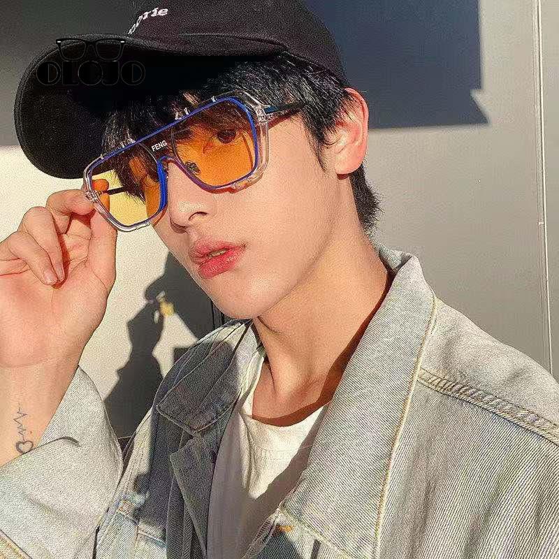 Kacamata Hitam Model One piece Bingkai Besar Untuk Pria Dan Wanita ol2