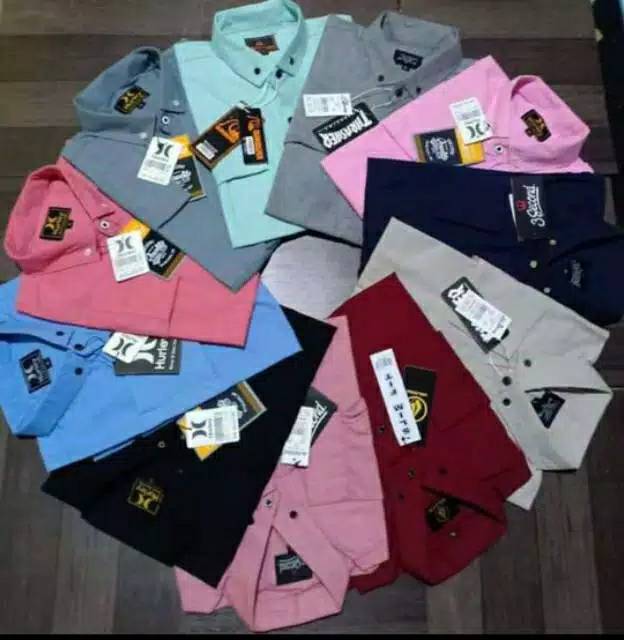 KEMEJA POLOS SIMPLE YUNZO 9 WARNA 5 UKURAN/HEM FORMAL PRIA