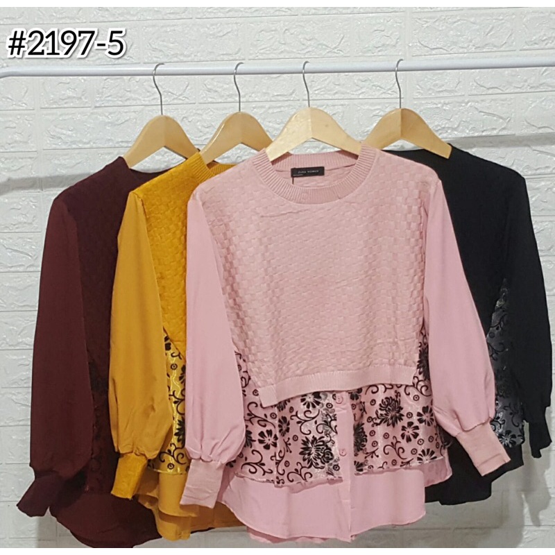 Blouse Wanita Rajut Zara Woman