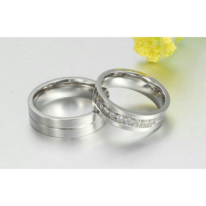 Cincin Couple Tunangan / Cincin Couple Titanium Original