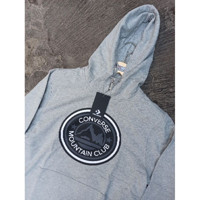 Jaket Hoodie Converse Original Mountain Club Grey