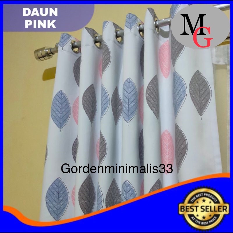 GORDEN MINIMALIS TIRAI GORDEN MOTIF DAUN KERING