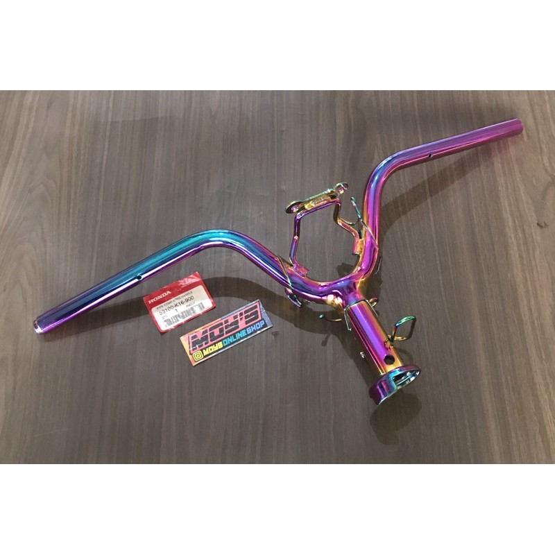STANG SETANG SCOOPY FI RAINBOW GOLD DAN BLUE ORIGINAL HONDA THAILAND