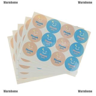 Whid 60Pcs Stiker  Label Desain  Smile Thank  You  untuk 