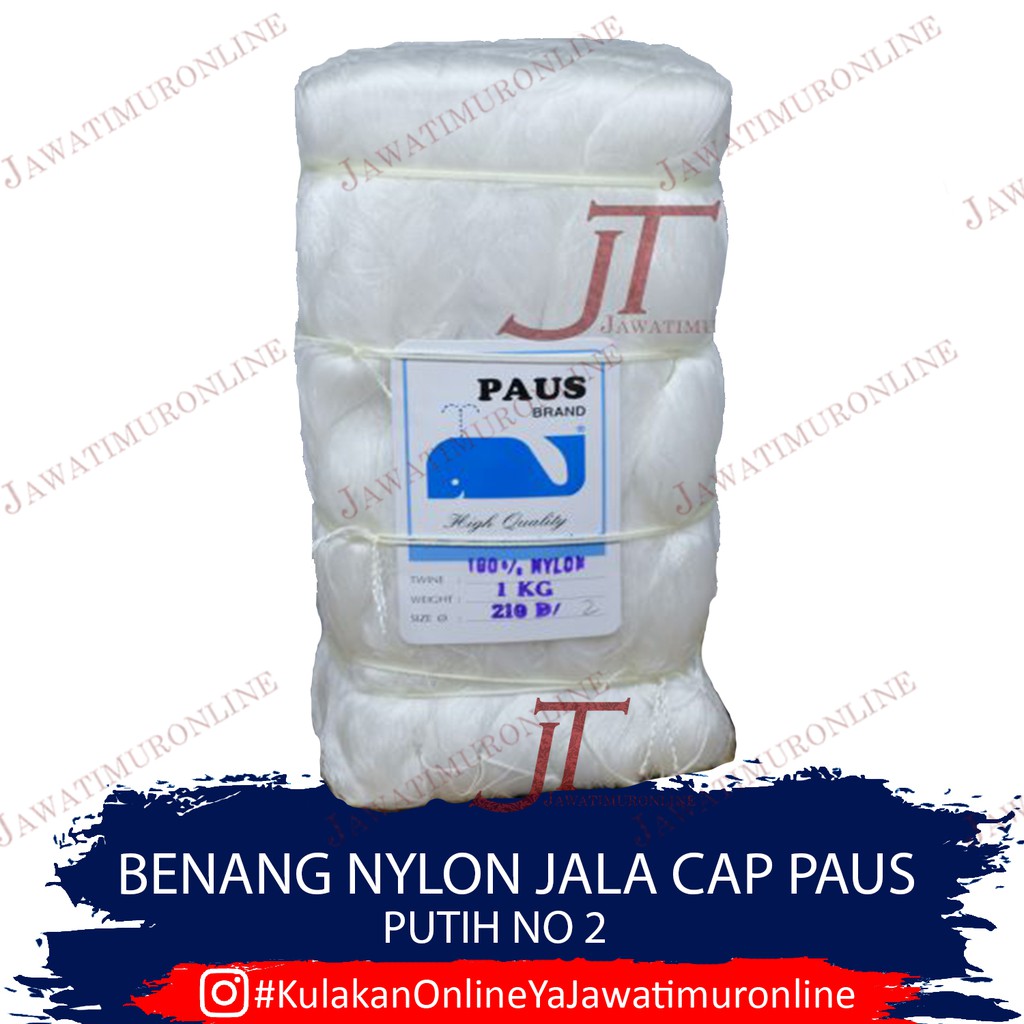 Benang Jahit Jala cap PAUS No 2 Putih - Benang Jala