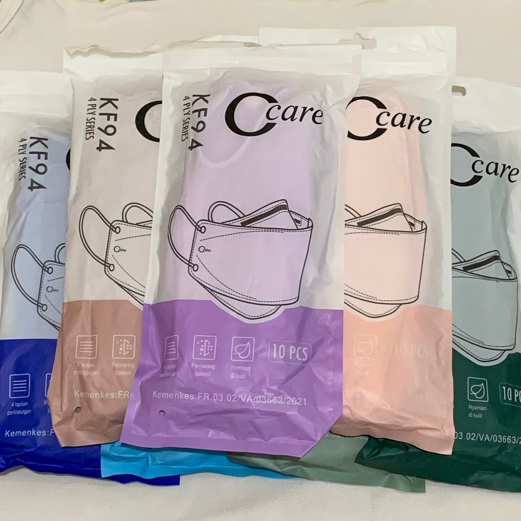 Ccare Masker Korea KF94 4ply CCare isi 10 pcs 1 Box kaya sensi convex dan evo