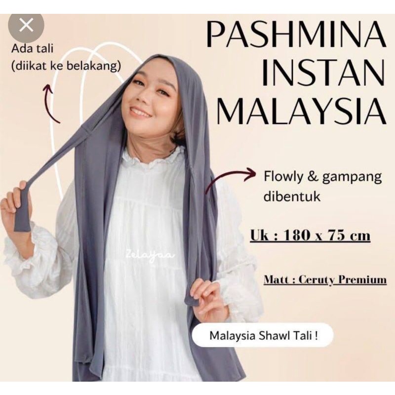 PASHMINA INSTAN MALAY/PASHIMNA MALAYSIA/PASHMINA INSTAN MELAYU
