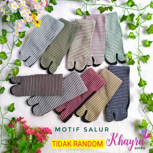 [OPEN RESELLER] KAOS KAKI JEMPOL MOTIF STRIPE SALUR